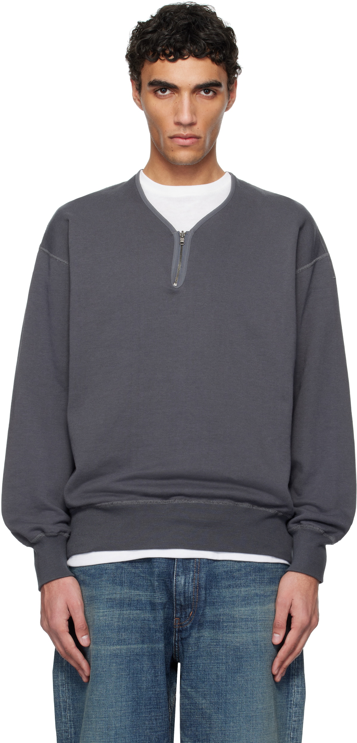 nanamica alphadry crew neck Taupe S ナナミカ Nanamica Men's ALPHADRY Crew Sweat in Taupe Nanamica