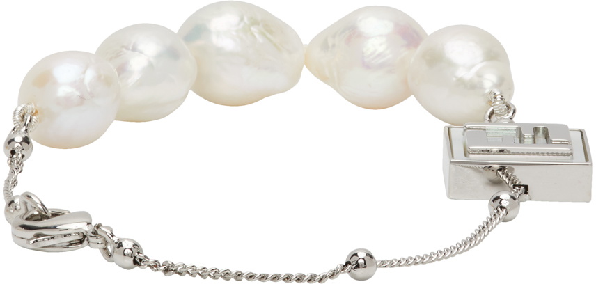 Fendi Inlaid popular Pearl Bracelet