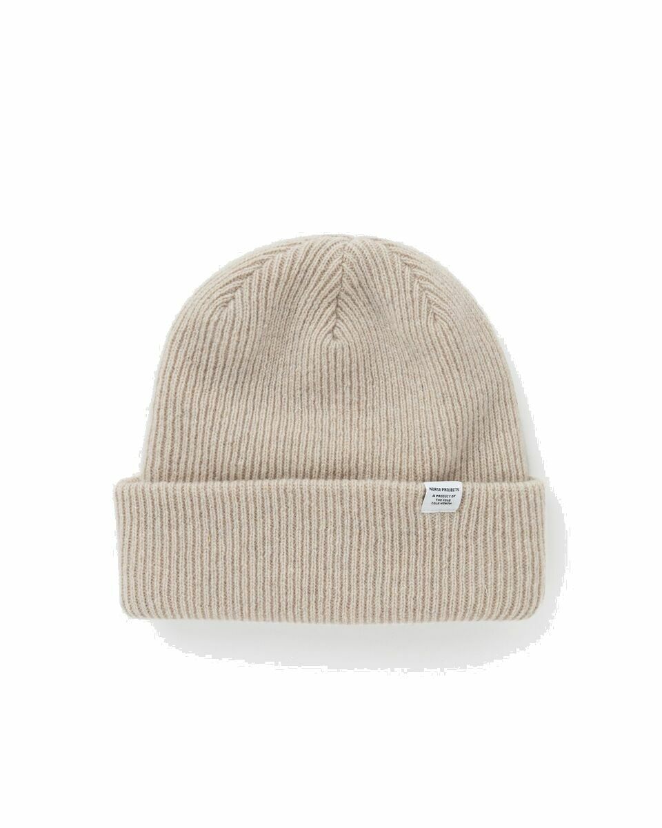 Photo: Norse Projects Merino Lambswool Beanie White - Mens - Beanies