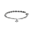 Marcelo Burlon County of Milan Silver Braided and Chain-Link Cross Bracelet