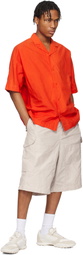 CASEY CASEY Orange Waga Bowling Shirt