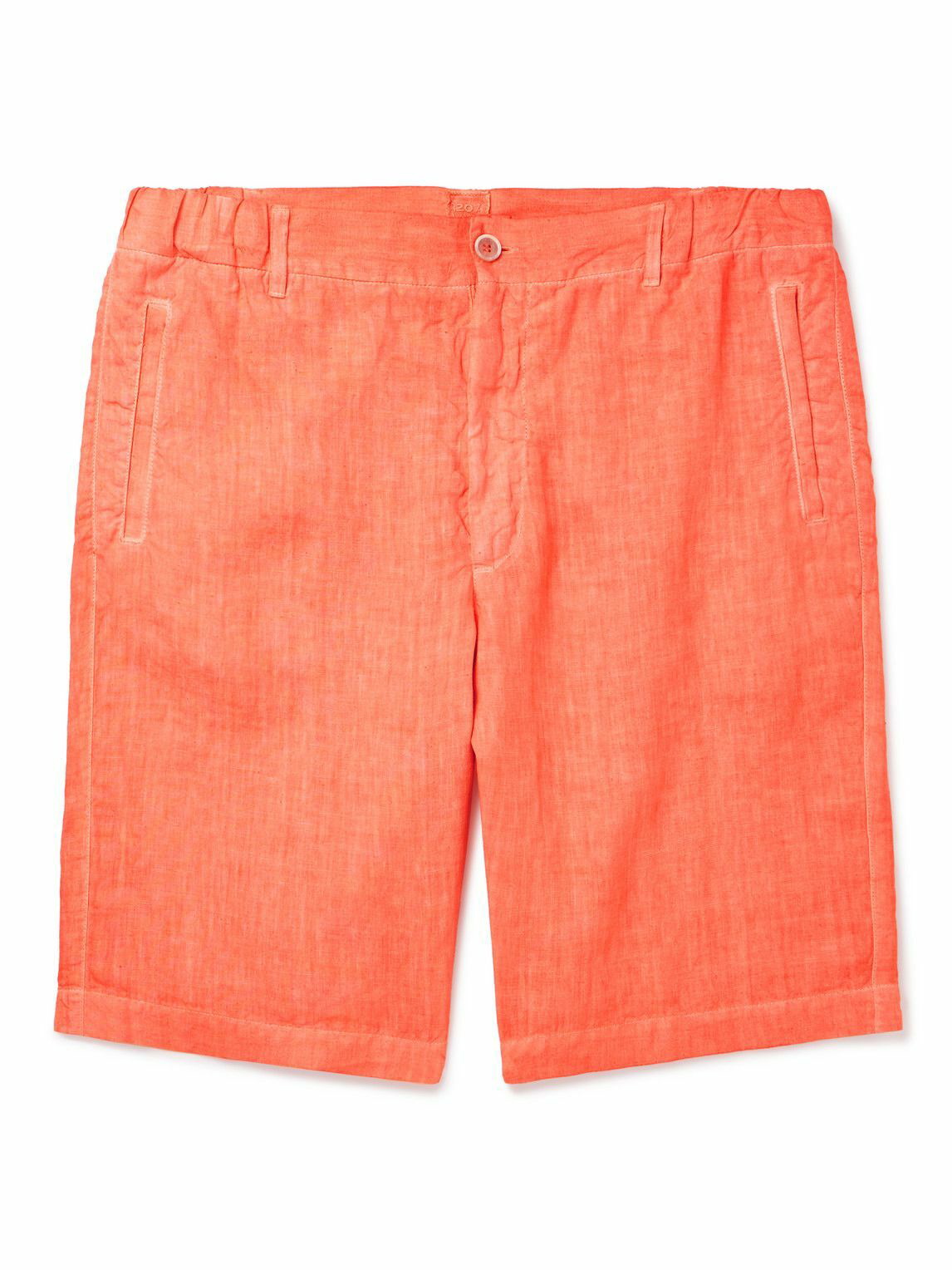 Photo: 120% - Straight-Leg Linen Bermuda Shorts - Orange