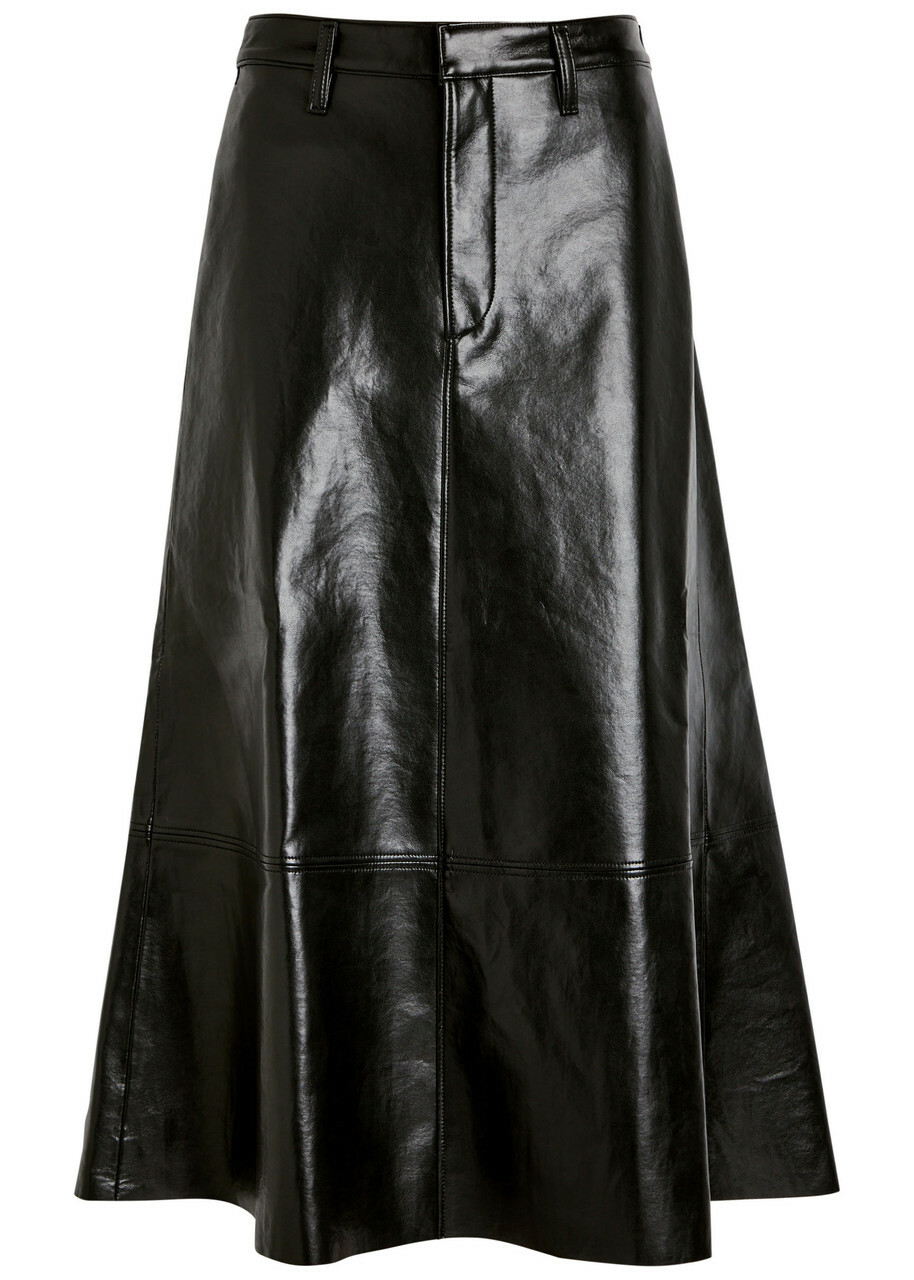 Citizens OF Humanity Cassia Leather Midi Skirt Black