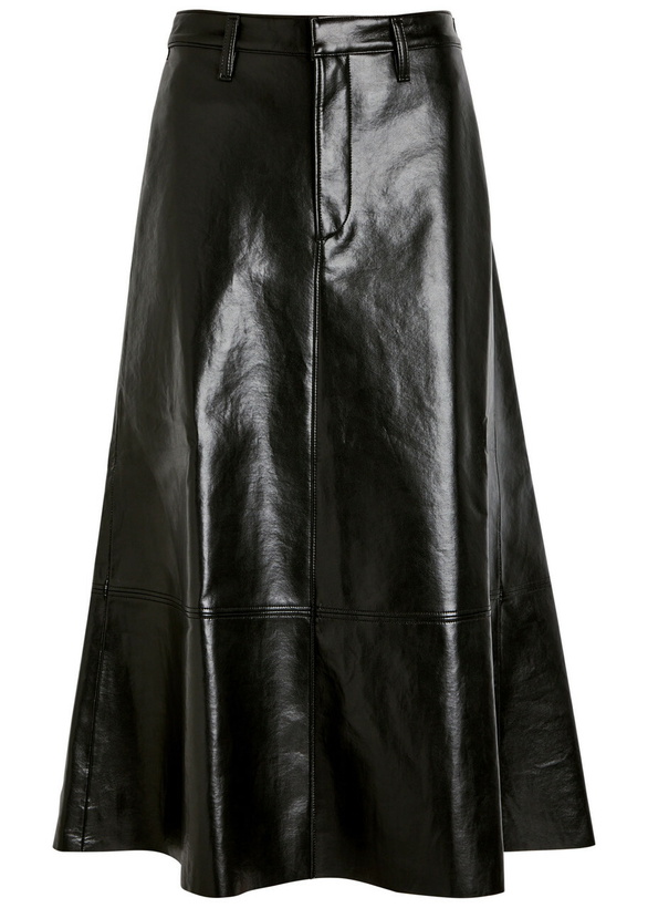 Photo: Citizens OF Humanity Cassia Leather Midi Skirt Black