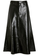 Citizens OF Humanity Cassia Leather Midi Skirt Black