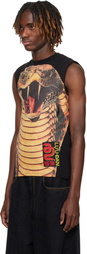 LU'U DAN Black 'Year of the Snake' Sleeveless T-shirt