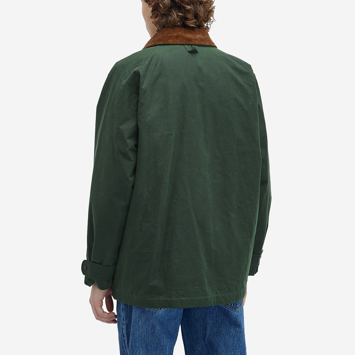 Drake's Men's Waxed Coverall Jacket in Emerald Green Drake's