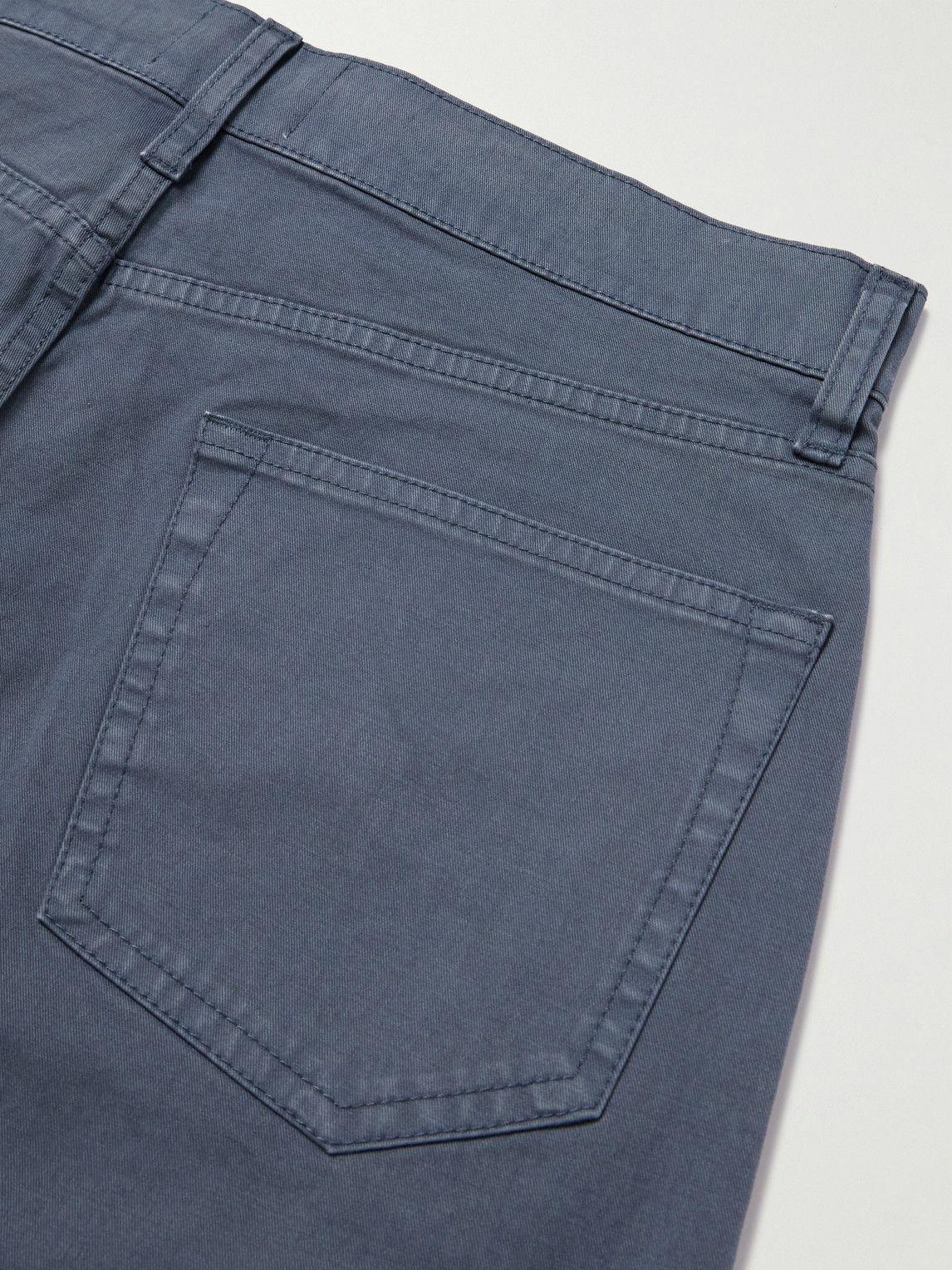 Sid Mashburn - Straight-Leg Cotton-Blend Twill Trousers - Blue