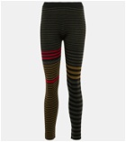 Marant Etoile Jamy striped virgin wool leggings