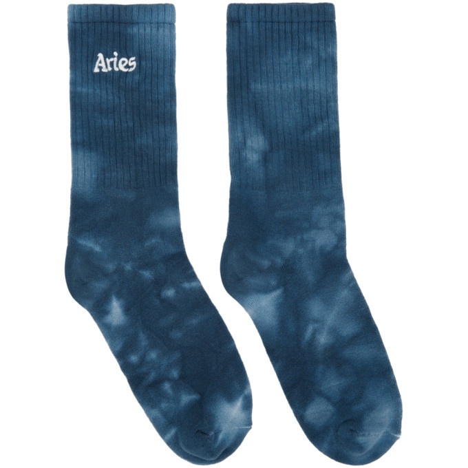 Photo: Aries Blue Tie-Dye Socks