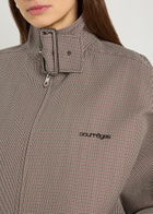 Courrèges Houndstooth Wool-blend Bomber Jacket Black