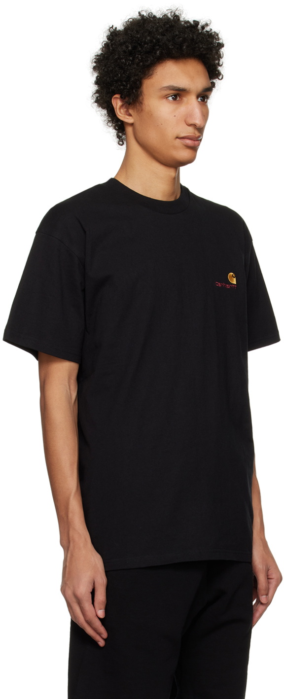 Carhartt Work In Progress Black American Script T-Shirt