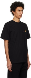 Carhartt Work In Progress Black American Script T-Shirt