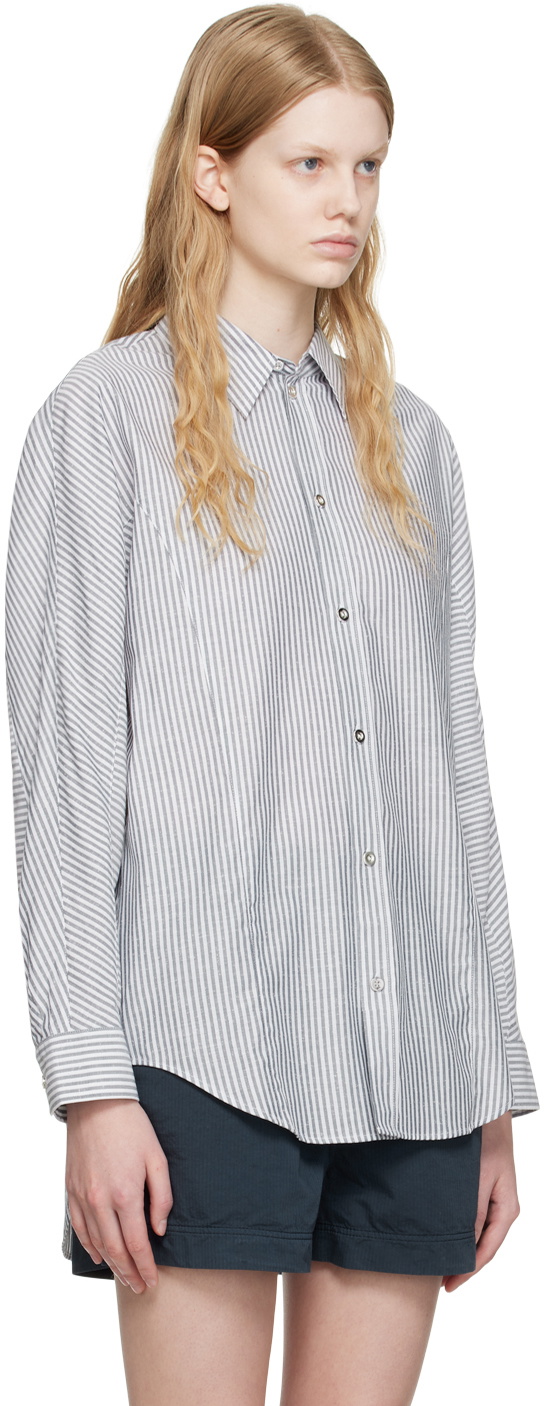 HOPE White & Gray Block Shirt