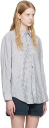 HOPE White & Gray Block Shirt