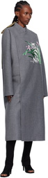 AO Yes Gray Changshan Melton Long Coat