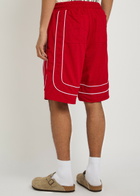 Rhude Pipe-trimmed Mesh Shorts Red