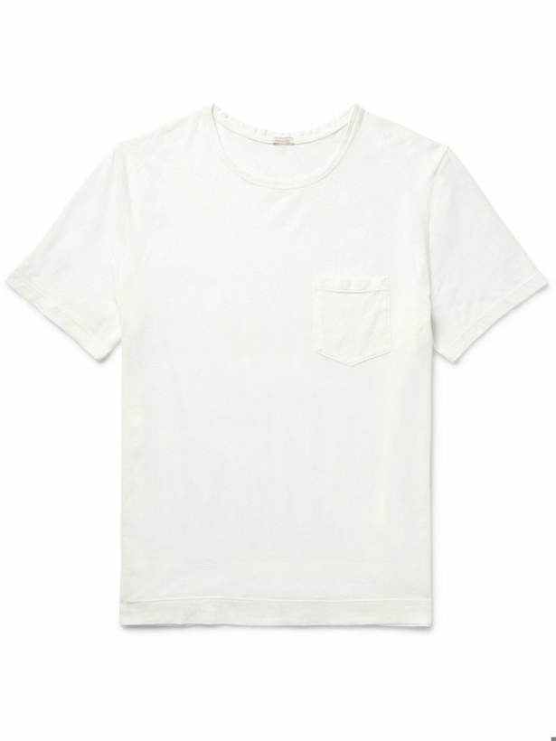Photo: Massimo Alba - Panarea Garment-Dyed Cotton-Jersey T-Shirt - White