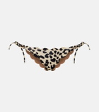 Marysia Tie Side scalloped bikini bottoms