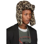 R13 Tan Leopard Wool Trapper Hat