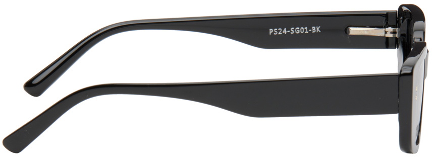 KIMHĒKIM Black One Logo Slim Sunglasses