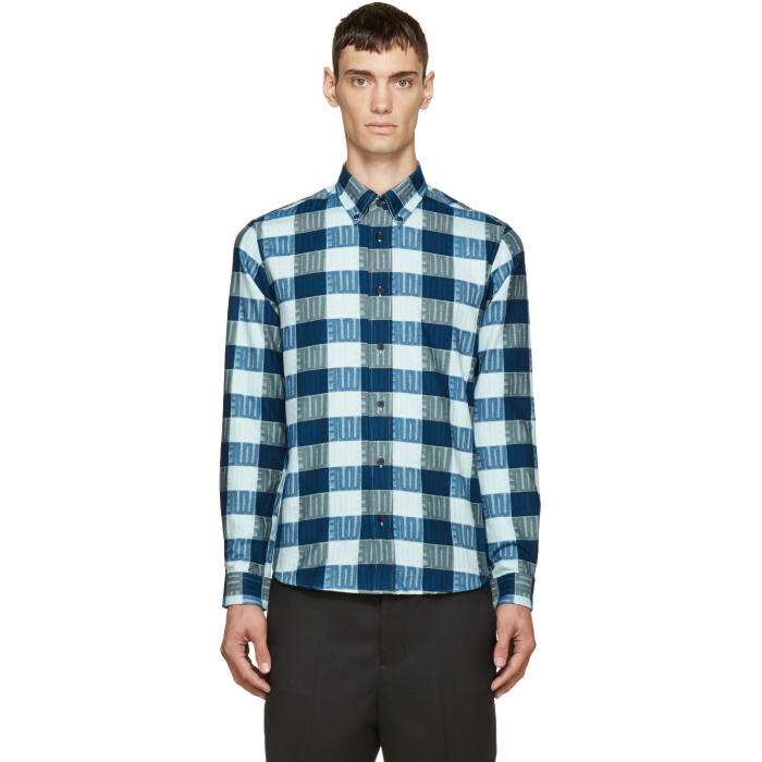 Photo: Kenzo Teal Flannel Love Shirt