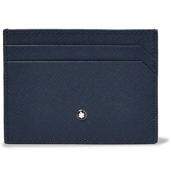 Photo: Montblanc - Sartorial Two-Tone Cross-Grain Leather Cardholder - Navy