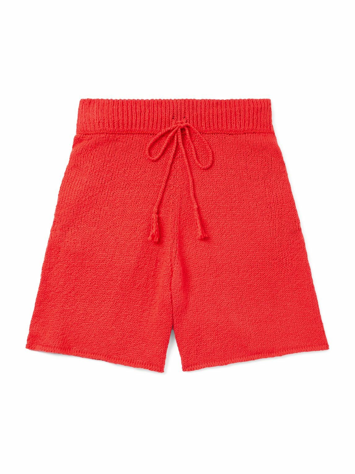 Cherry Los Angeles - Straight-Leg Cotton Drawstring Shorts - Red