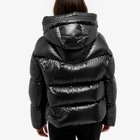Moncler Women's Huppe Logo Neck Padded Jacket in Black