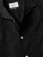 Portuguese Flannel - Dogtown Convertible-Collar Cotton-Poplin Shirt - Black