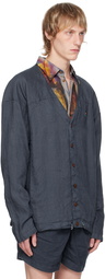 Vivienne Westwood Navy Baseball Cardigan