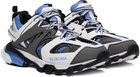 Balenciaga White & Blue Track Sneakers