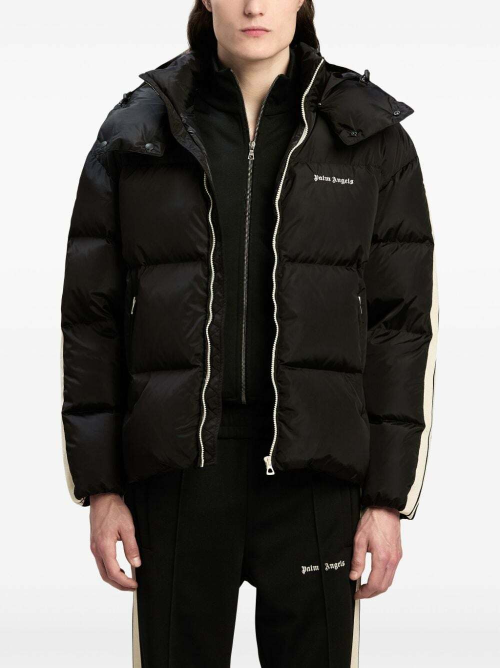 ジャケット・アウター PalmAngels Track Down Jacket PALM ANGELS Men's Red Classic Track Down Jacket Large Puffer