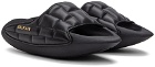 Balmain Black Quilted B-IT Sandals