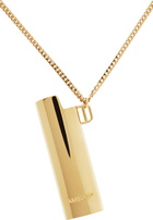 Ambush Gold Large Logo Lighter Case Necklace