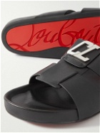 Christian Louboutin - Dhabubizz Logo-Embellished Leather Mules - Black