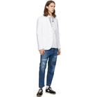 Junya Watanabe White Chambray Blazer