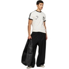 Y-3 Black Wool Straight Leg Trousers