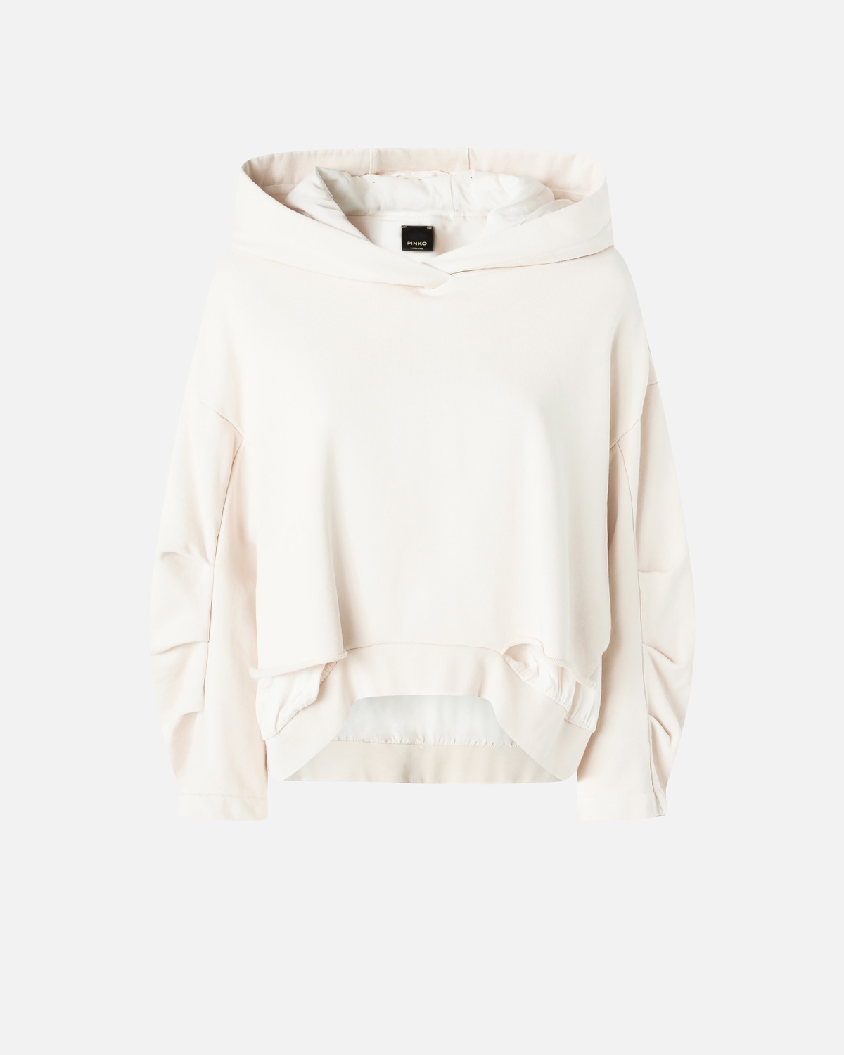 Pinko Oversized Sweatshirt With Twill Details Pink Pearl Grey