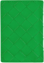 Bottega Veneta Green Intrecciato Bifold Wallet