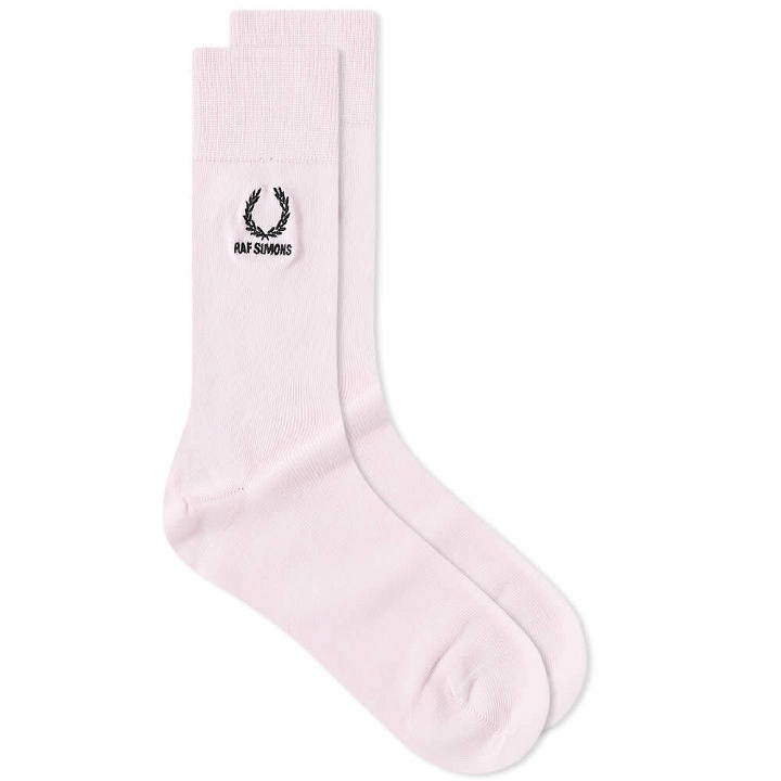Photo: Fred Perry x Raf Simons Embroidered Sock in Light Pink