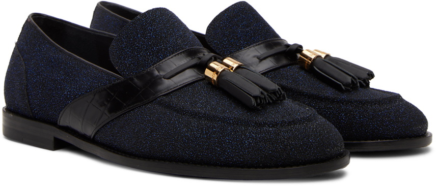 Human Recreational Services SSENSE Exclusive Navy Del Rey Loafers