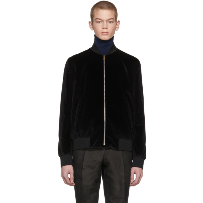 Photo: Paul Smith Black Velvet Casual Bomber Jacket