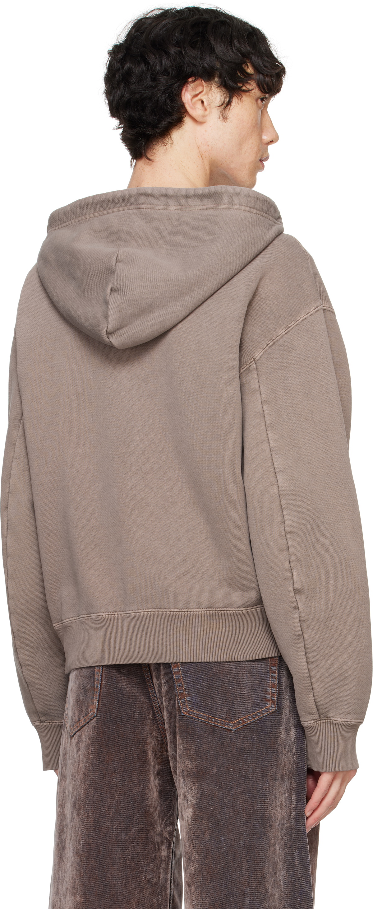 HOPE Brown Bubble Zip Hoodie