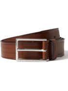 HUGO BOSS - 3.5cm Burnished-Leather Belt - Brown