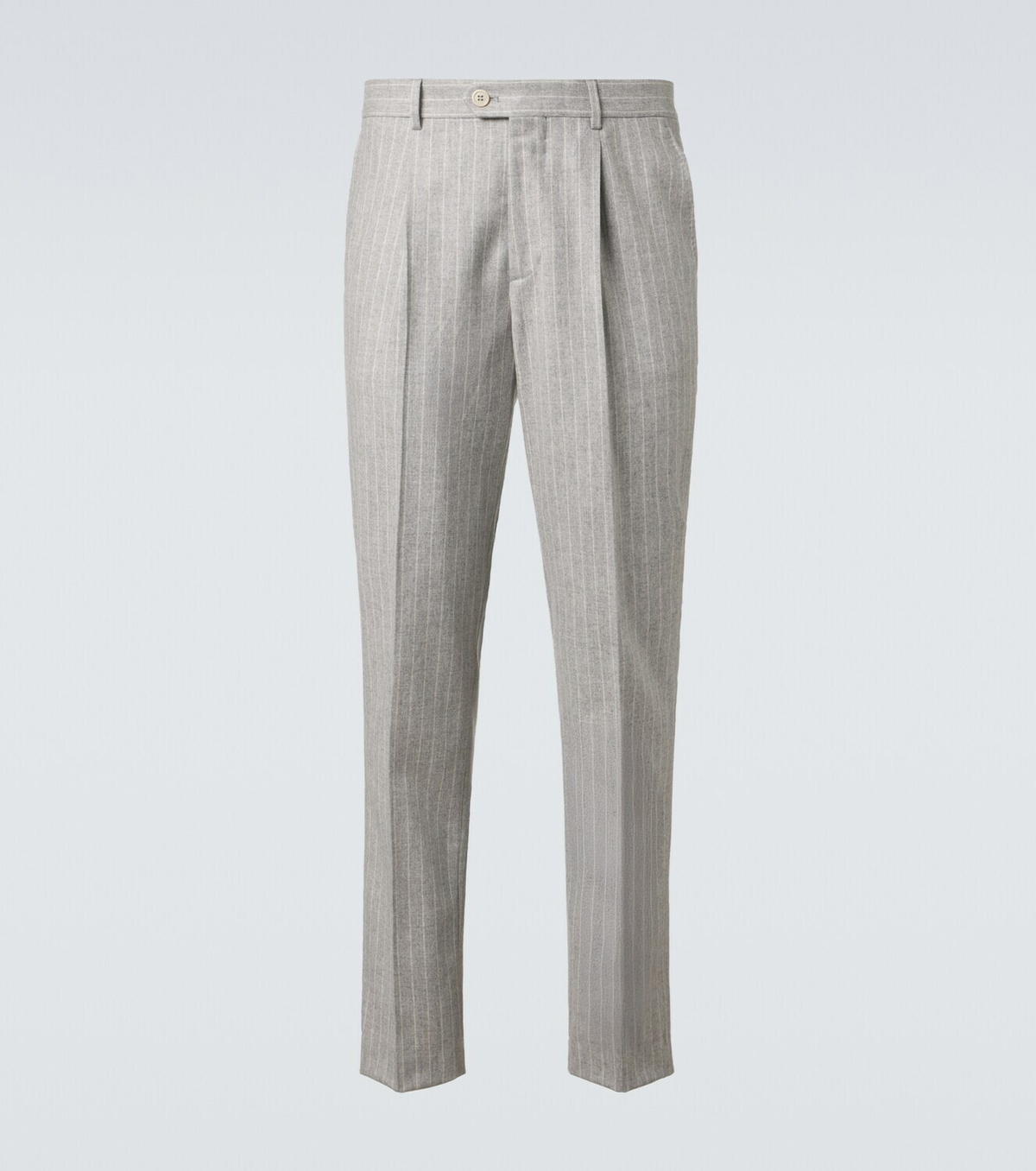 Brunello Cucinelli Pinstripe wool and cashmere tapered pants