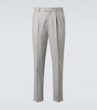 Brunello Cucinelli Pinstripe wool and cashmere tapered pants