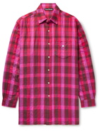 Acne Studios - Oversized Checked Cotton-Blend Flannel Shirt - Red