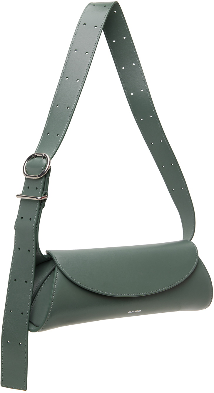 【送料&関税込】Jil Sander Small cannolo Light Green Leather Jil Sander Green Small Cannolo Bag Jil Sander