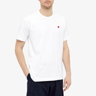 Comme des Garçons Play Men's Little Red Heart T-Shirt in White